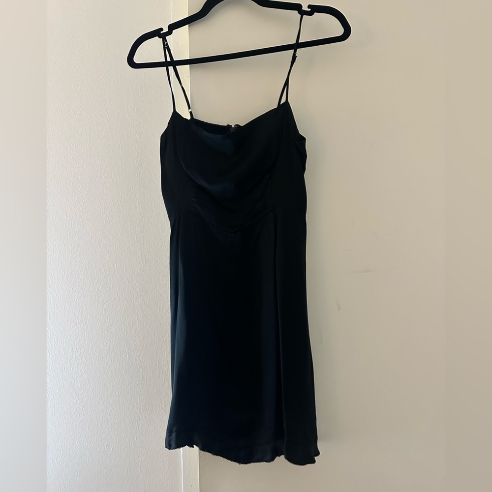 Wilfred Black Slip Dress with V-Neck